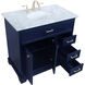 Americana 36 X 21.5 X 35 inch Blue Vanity Sink Set
