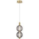Palmas 2 Light 6 inch Gold Mini Pendant Ceiling Light