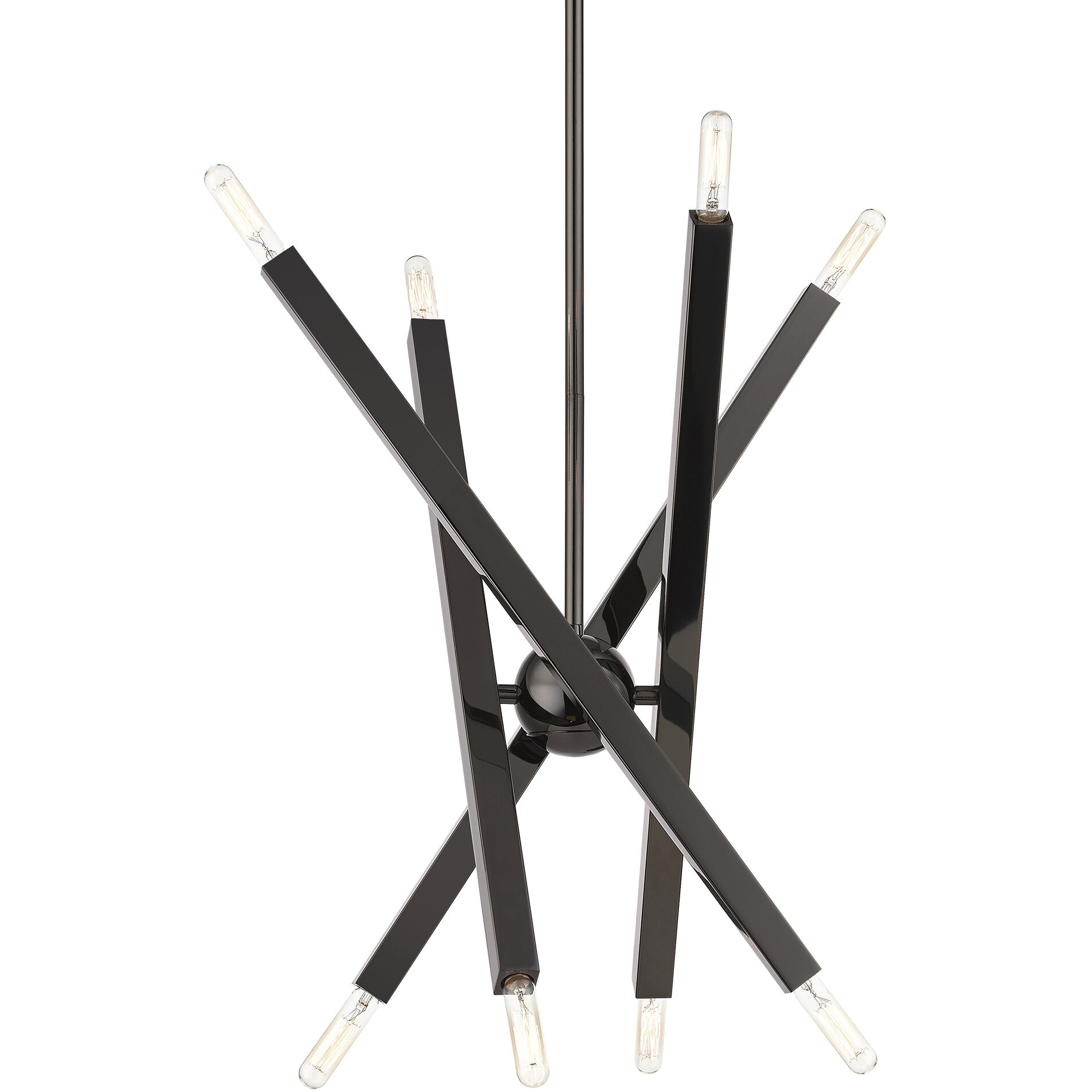 Monaco 8 Light 23 inch Black Chrome Chandelier Ceiling Light