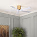 Atlas Irene-5H 52 inch Light Maple Tone with Matte White Blades Flush Mount Paddle Fan