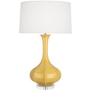 Pike 33 inch 150 watt Sunset Yellow Table Lamp Portable Light in Lucite