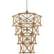 Kingali 10 Light 34 inch New Brass Chandelier Ceiling Light, Grande