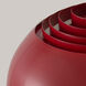 Half Dome 92 inch 14 watt Satin Nickel and White Arc Floor Lamp Portable Light in Crimson Red Steel