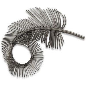 Coiled Plume III Silver Accent Wall Decor