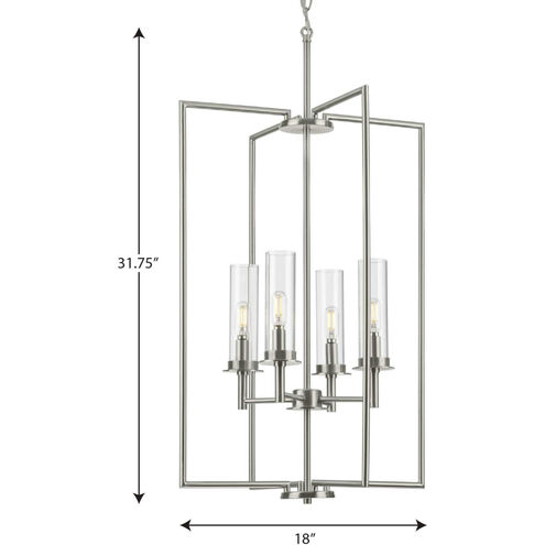 Kellwyn 4 Light 18 inch Brushed Nickel Foyer Pendant Ceiling Light
