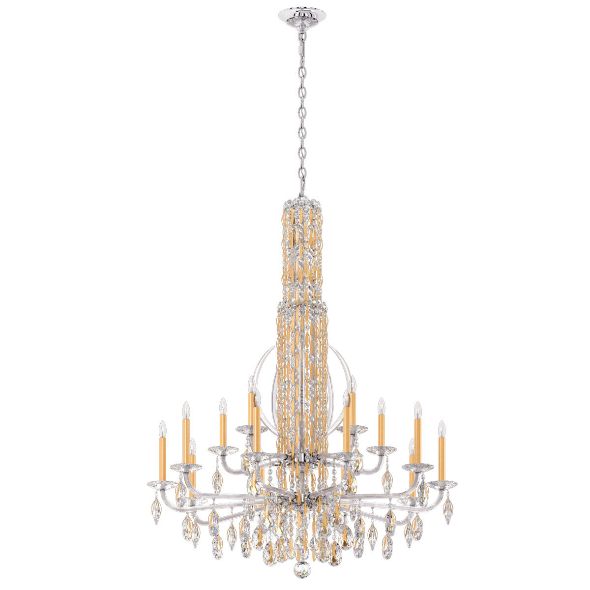 Siena 17 Light 40.5 inch Antique Silver Chandelier Ceiling Light in Heritage