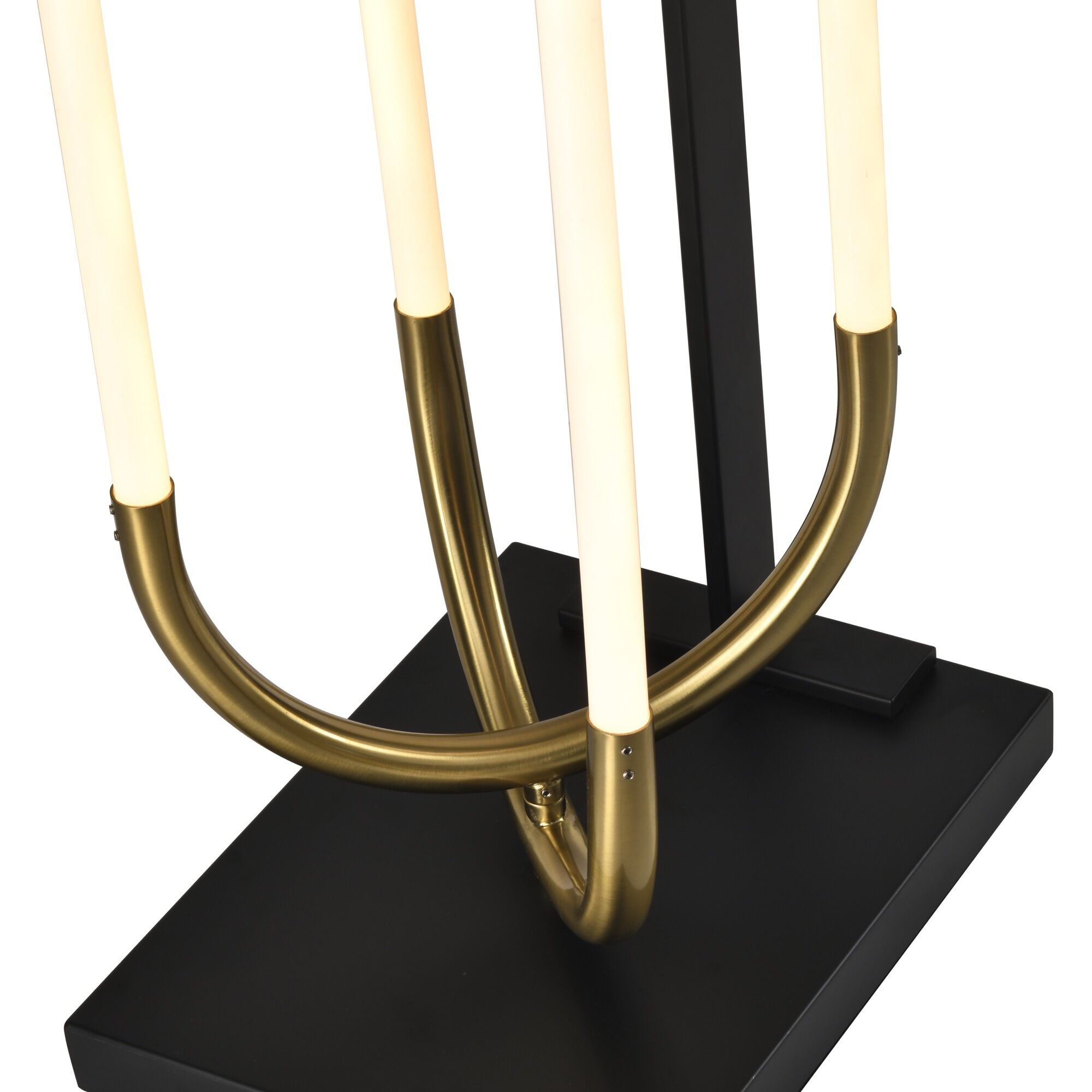Cascata 64.96 inch 72 watt Black and Brushed Brass Floor Lamp Portable Light
