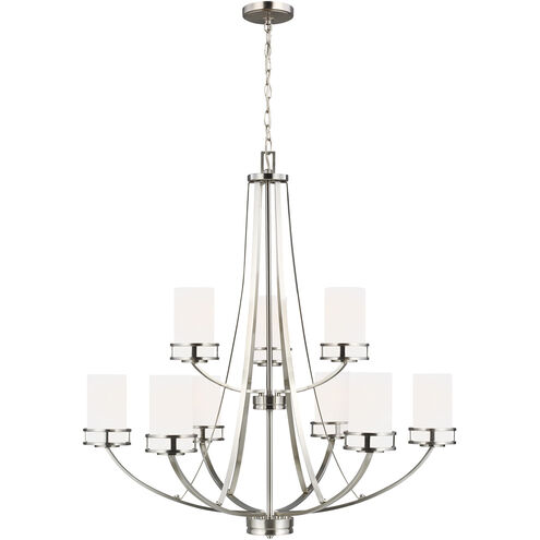 Robie 9 Light 33 inch Brushed Nickel Chandelier Ceiling Light