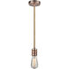 Gatsby Bare Bulb 1 Light 2 inch Antique Copper Mini Pendant Ceiling Light, Gatsby