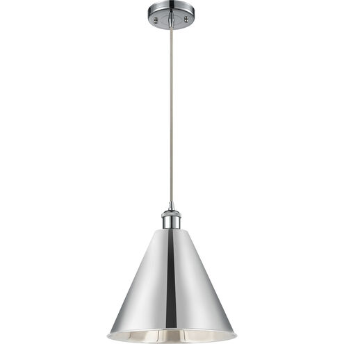 Ballston Cone LED 16 inch Polished Chrome Mini Pendant Ceiling Light