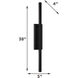 Mono 1 Light 38 inch Black Outdoor Wall Sconce