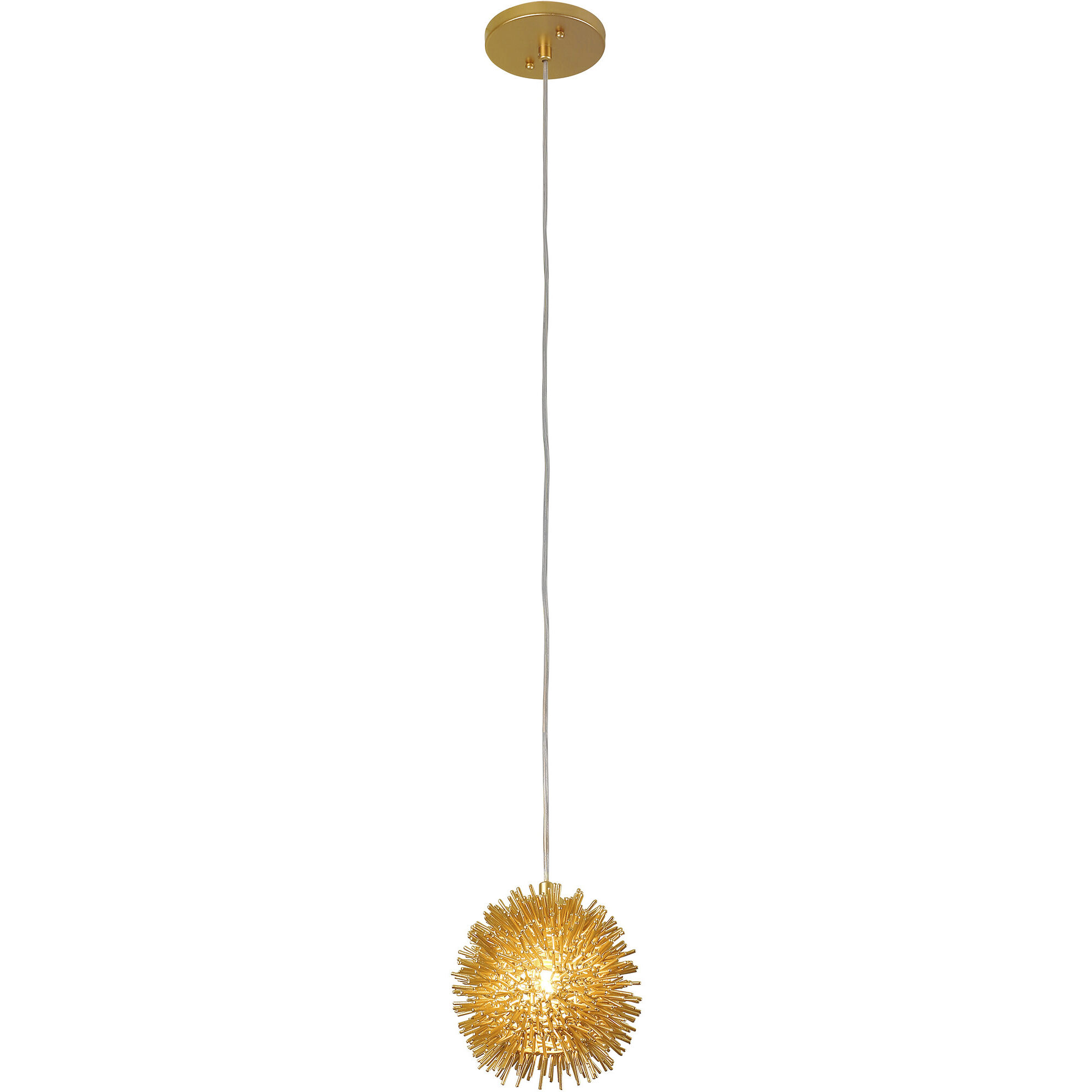 Urchin 1 Light 6.3 inch Gold Mini Pendant Ceiling Light