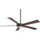 Sabot 52 inch Oil Rubbed Bronze with Medium Maple/Dark Maple Blades Ceiling Fan