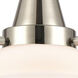 Franklin Restoration Canton LED 6 inch Polished Nickel Flush Mount Ceiling Light in Matte White Glass