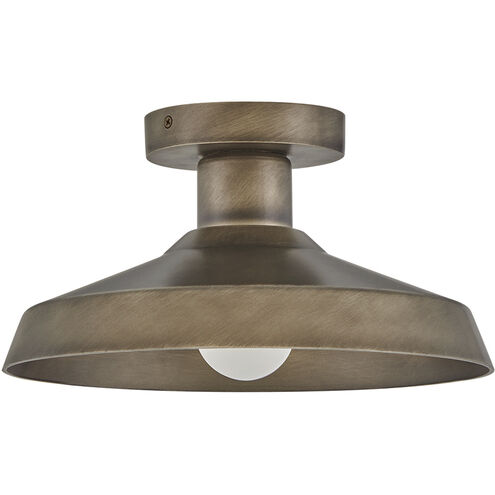 Forge 1 Light 12 inch Burnished Bronze Outdoor Ceiling, Coastal Elements