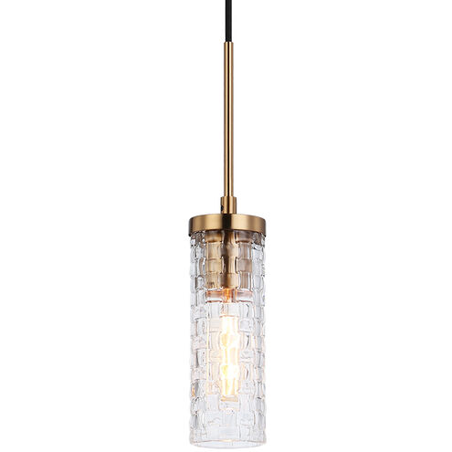 Weaver 1 Light 2.88 inch Aged Gold Brass Pendant Ceiling Light