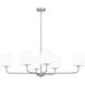 Gallagher 6 Light 42 inch Brushed Nickel Island Light Ceiling Light