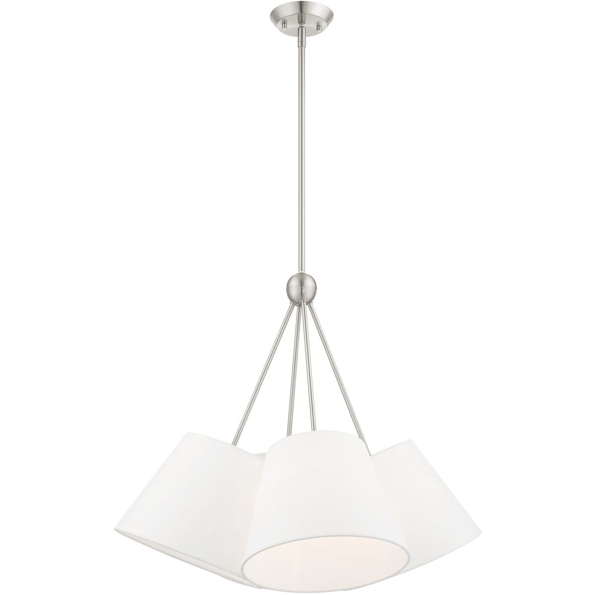 Prato 4 Light 25 inch Brushed Nickel Chandelier Ceiling Light