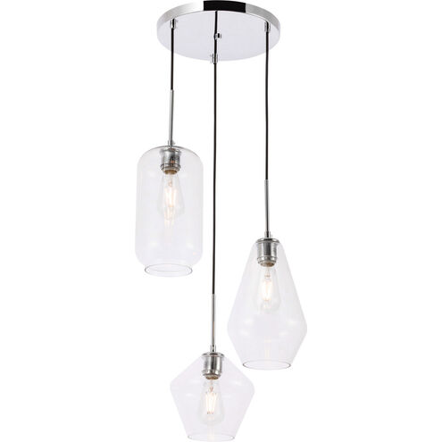 Rochester 3 Light 17 inch Chrome Pendant Ceiling Light