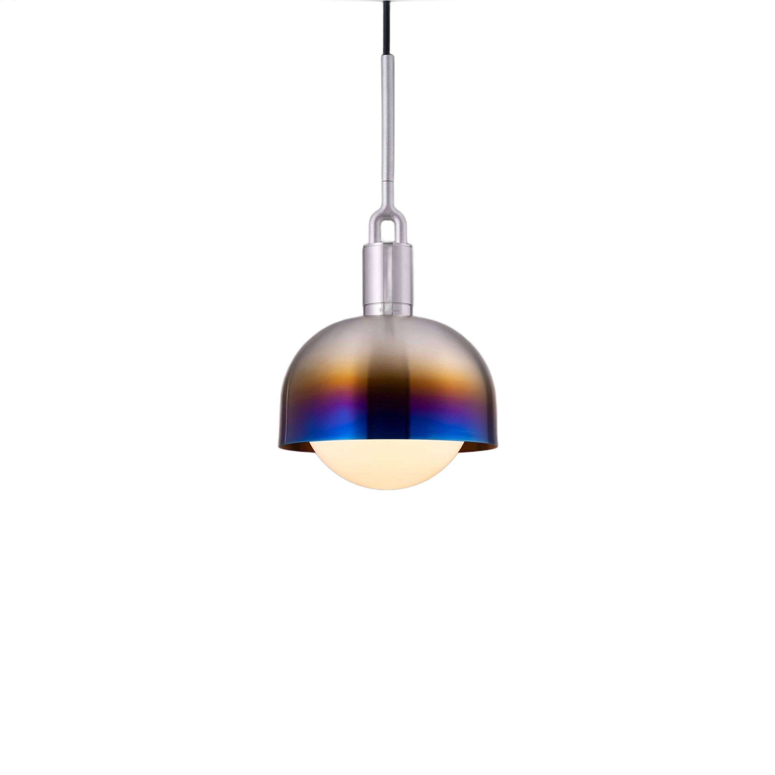 Forked LED 7.87 inch Burnt Steel Pendant Ceiling Light