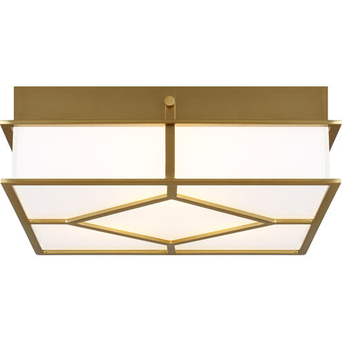 AH by Alexa Hampton Transom 3 Light 13 inch Burnished Brass Flush Mount Ceiling Light