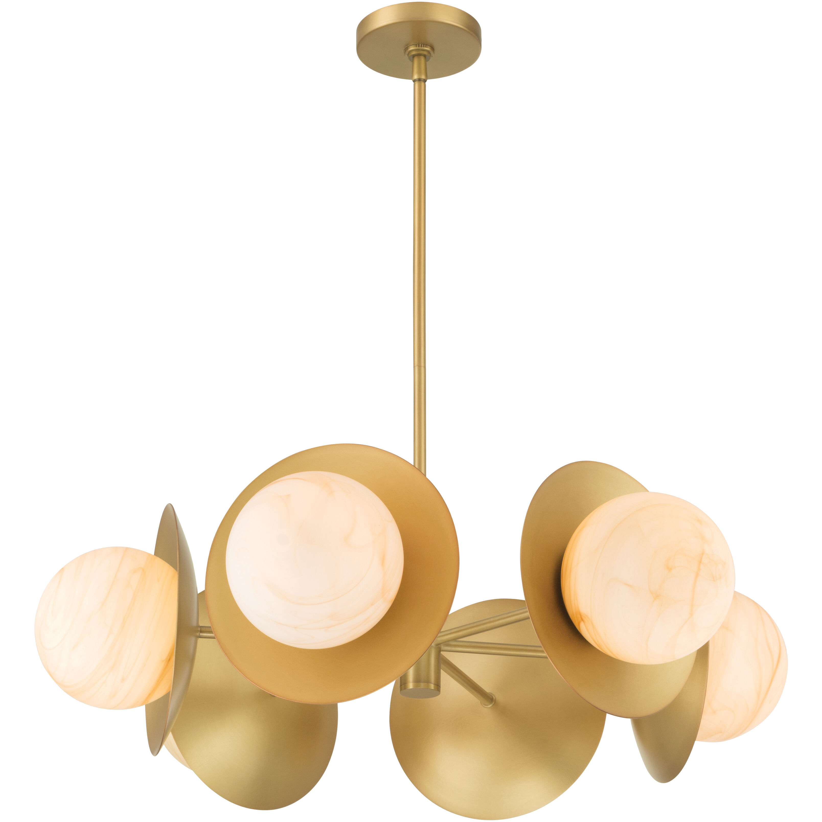 Olenne 6 Light 28 inch Legacy Brass Pendant Ceiling Light