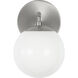 Nube 1 Light 7 inch Brushed Nickel Vanity Light Wall Light in Standard