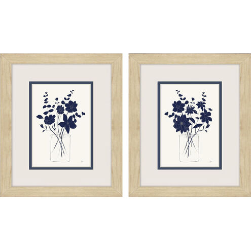 Indigo Sketch Blue Framed Art