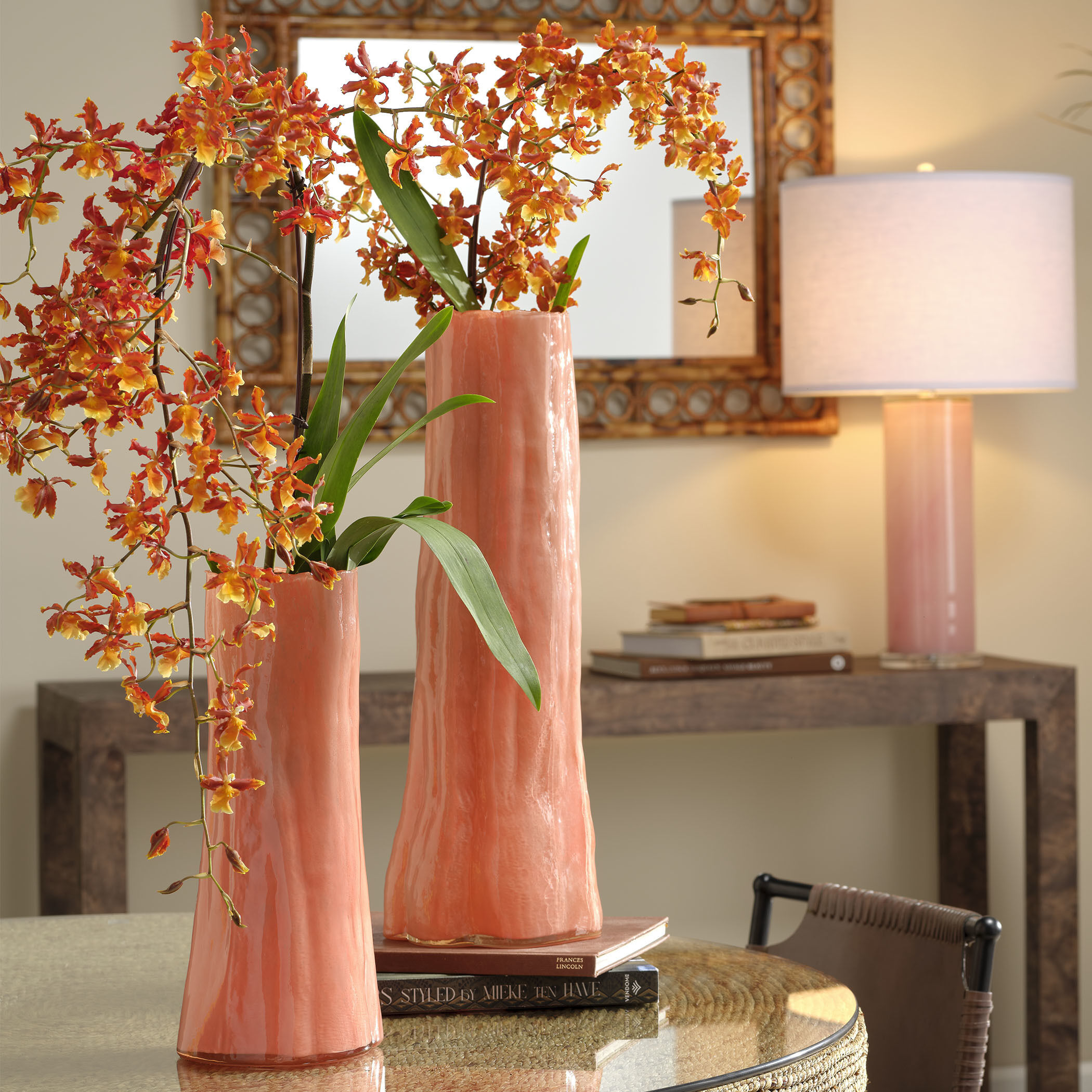 Sequoia 14 X 7 inch Vase in Small, Poppy Glass, Small, Inline