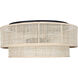 Bellamy 3 Light 19 inch Black Flush Mount Ceiling Light in Natural Rattan
