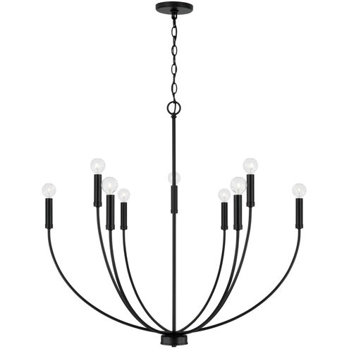 Ansley 9 Light 35.25 inch Matte Black Chandelier Ceiling Light