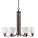 Signature 6 Light 28 inch Antique Bronze Chandelier Ceiling Light