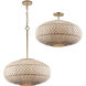 Zanzibar 4 Light 22 inch Soft Gold Pendant Ceiling Light