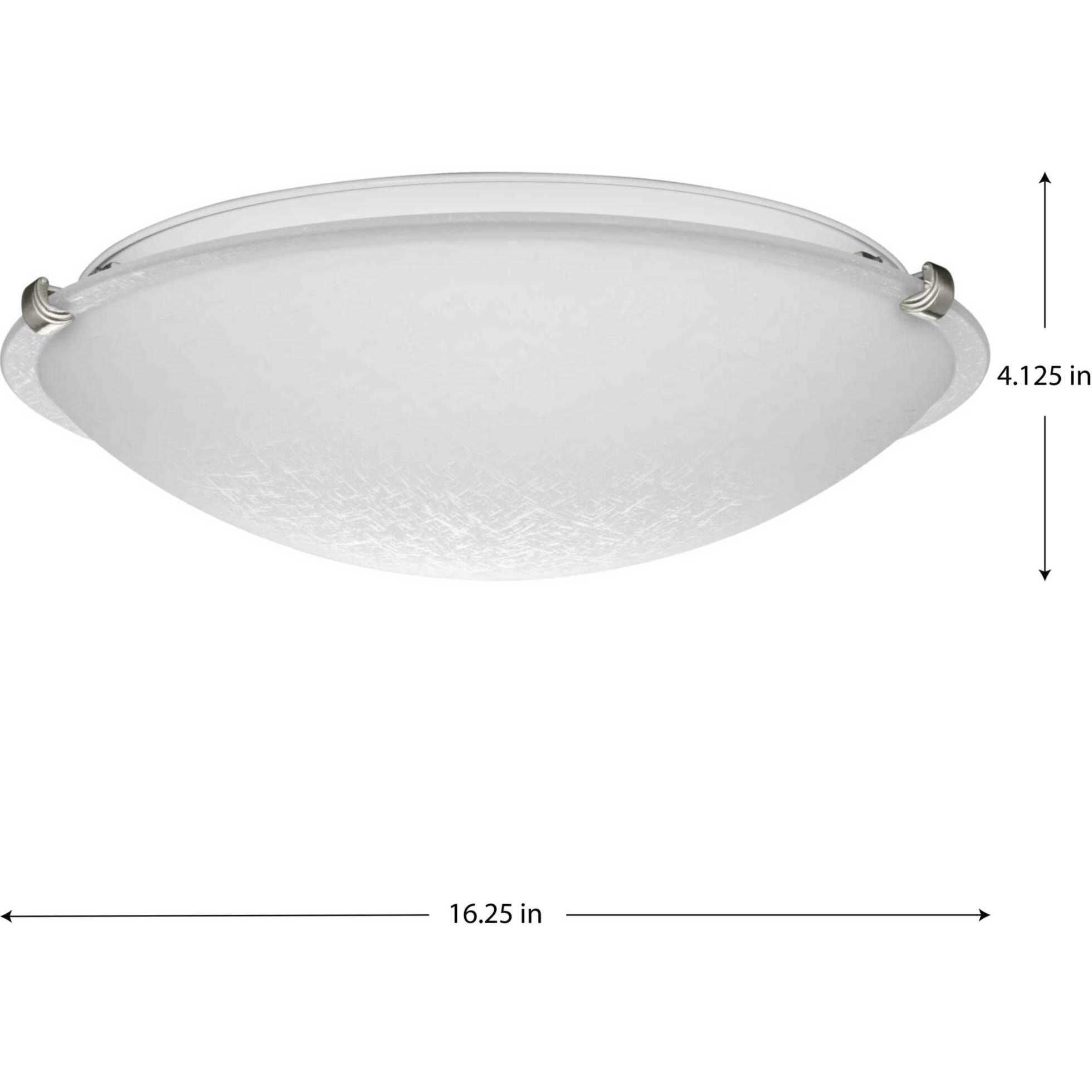 Linen Dome 3 Light 16.25 inch Brushed Nickel Flush Mount Ceiling Light
