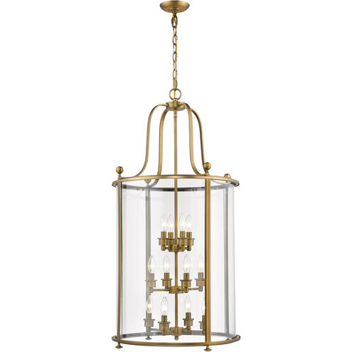 Wyndham 12 Light 22 inch Heirloom Brass Chandelier Ceiling Light