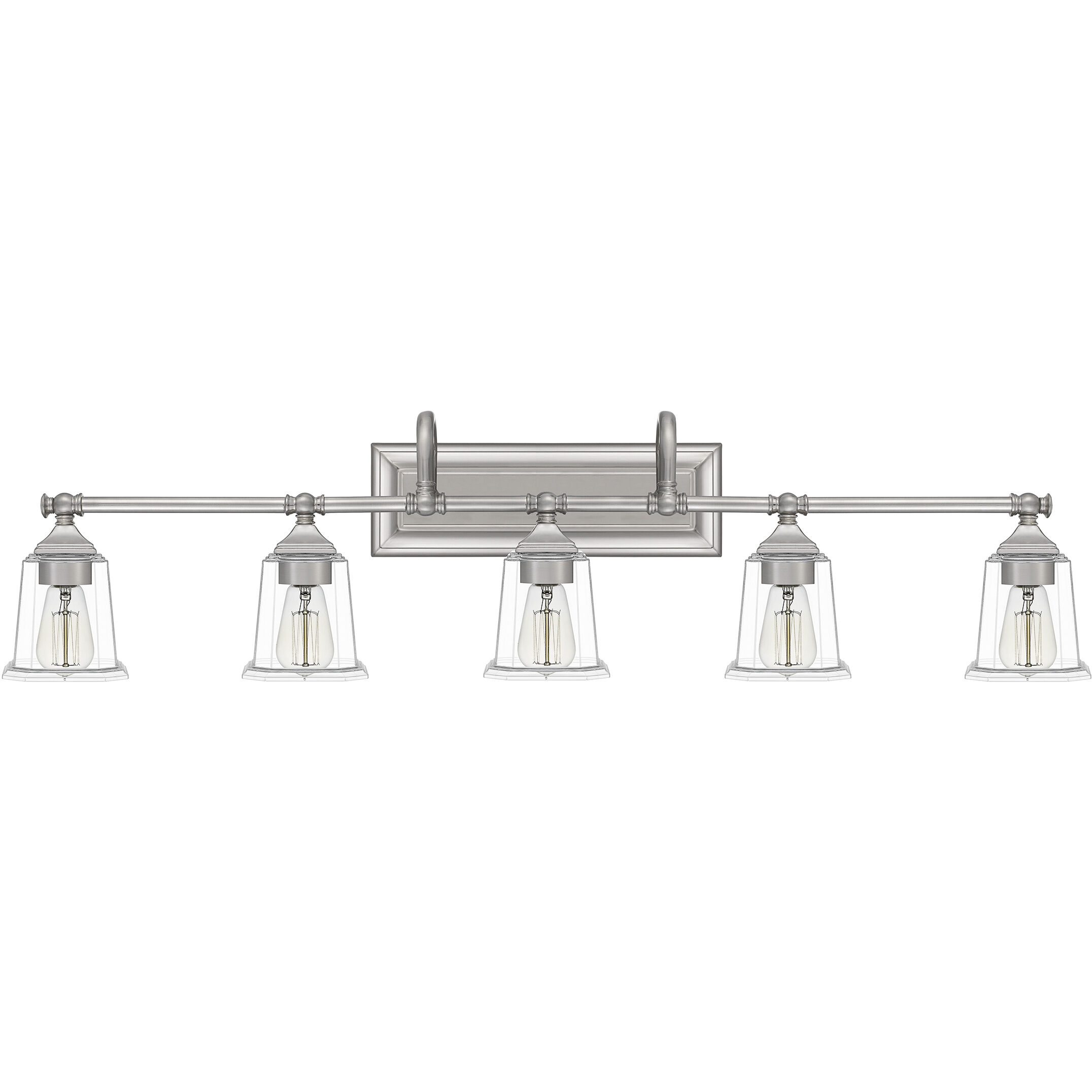 Nicholas 5 Light 42 inch Brushed Nickel Bath Light Wall Light