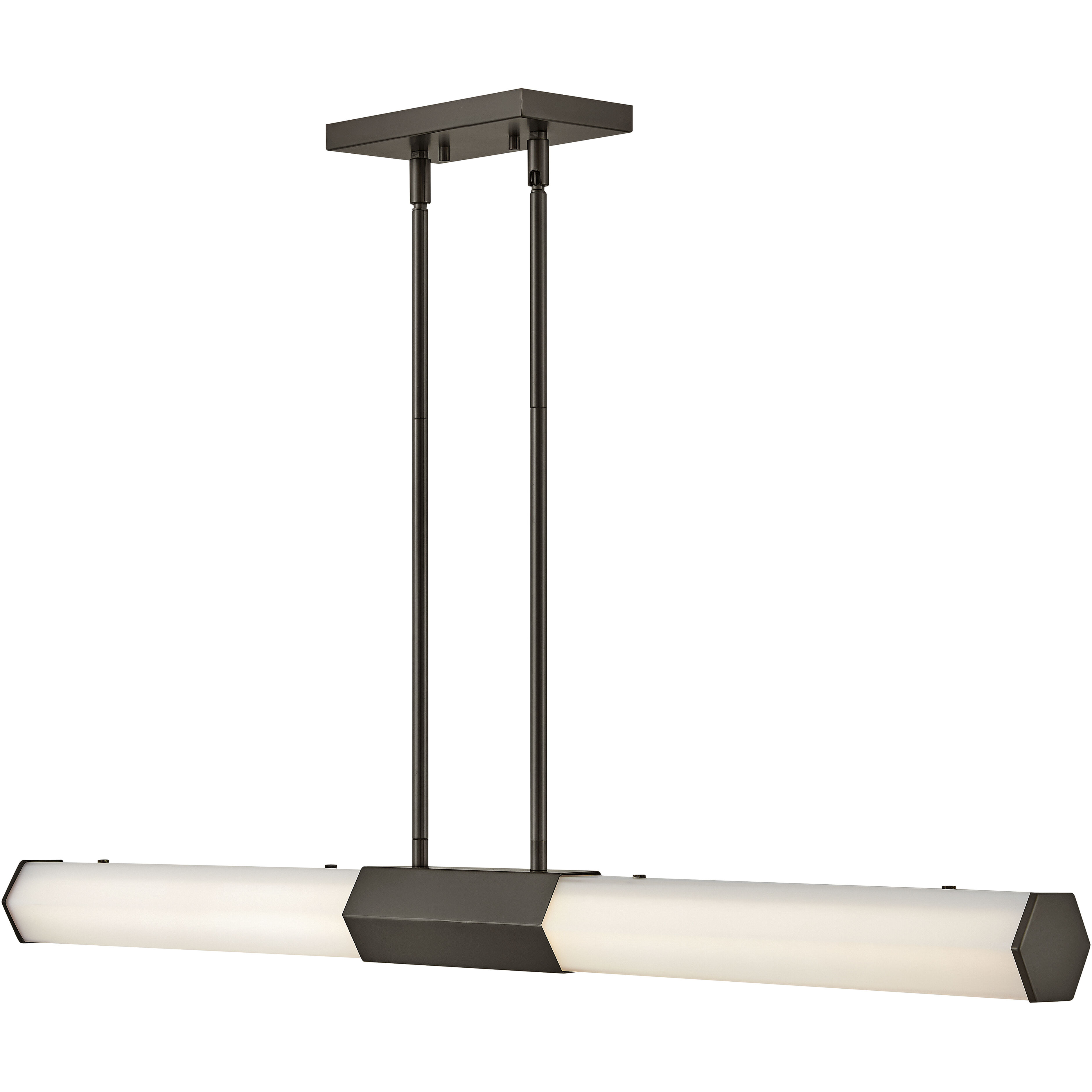 Facet LED 40 inch Black Oxide Indoor Linear Chandelier Ceiling Light