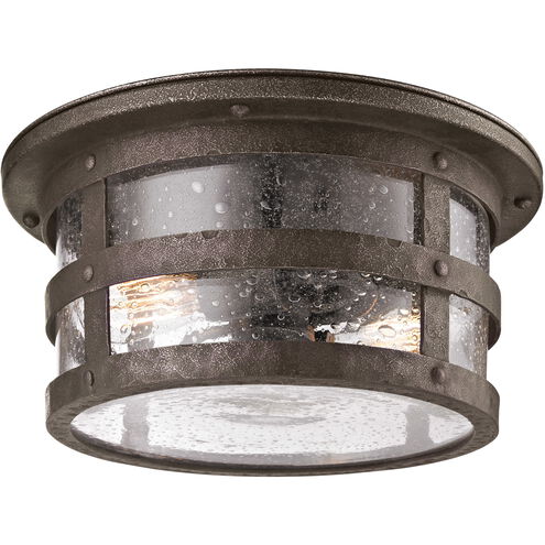 Barbosa 2 Light 15 inch Barbosa Bronze Outdoor Flush Mount