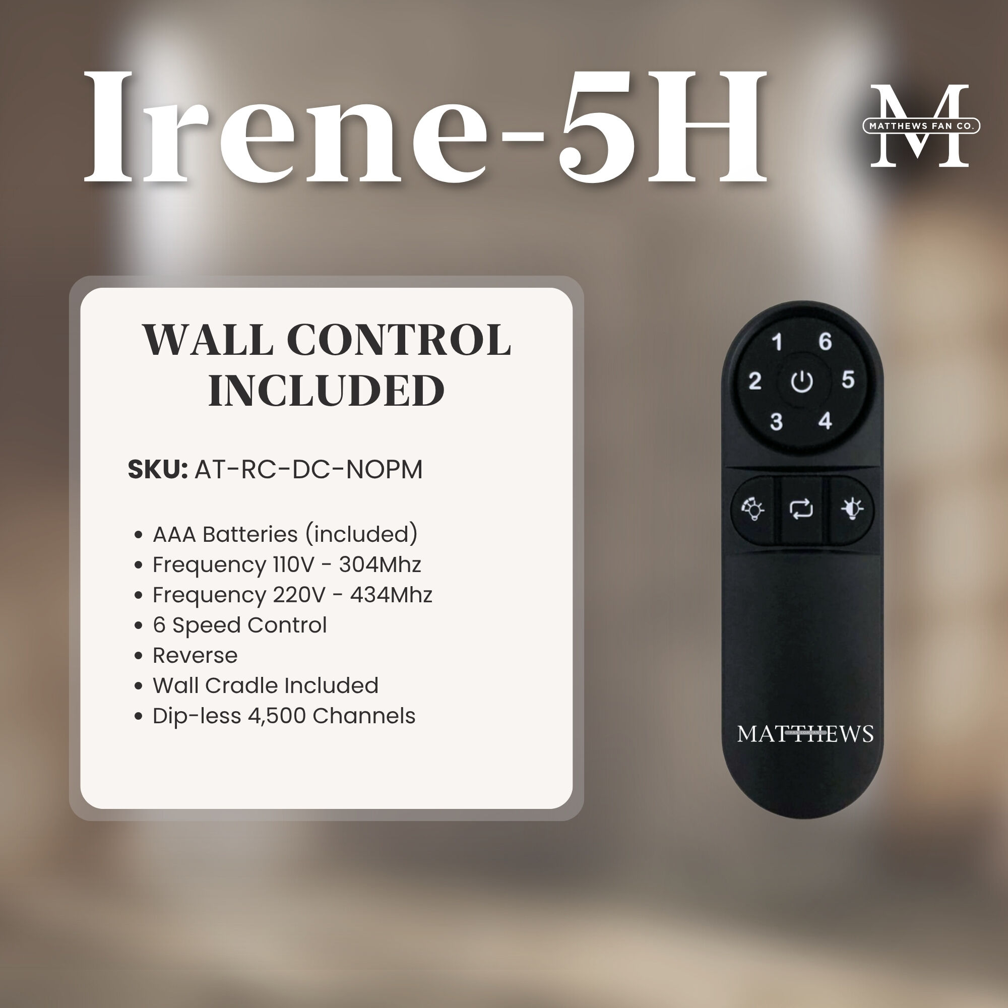 Atlas Irene-5H 42 inch Textured Bronze with Matte Black Blades Flush Mount Paddle Fan, Flush Mounted