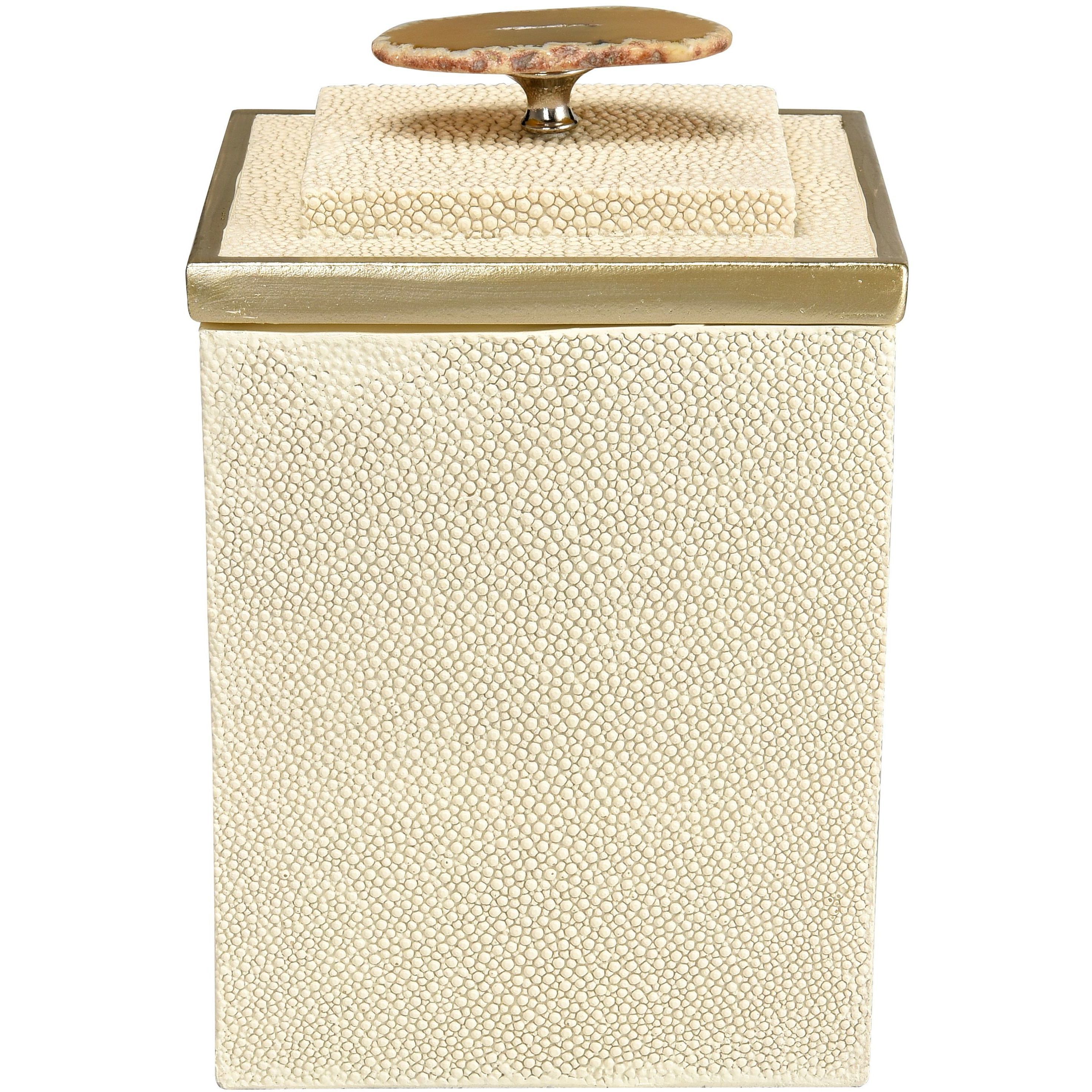 Brenner 5.25 X 5.25 inch Ivory with Brown Box, Set of 2