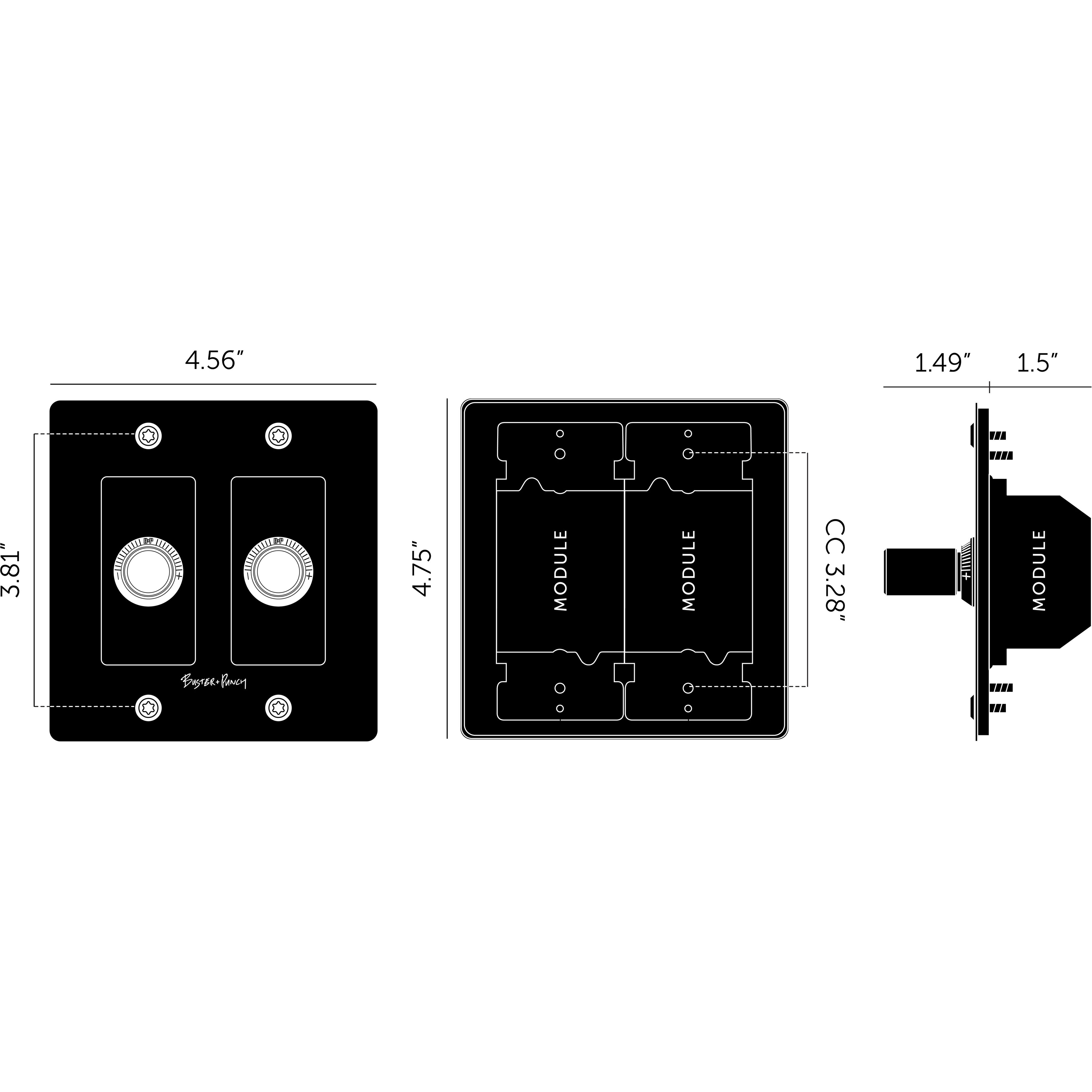 2G 100-120 Smoked Bronze Dimmer Switch, LED
