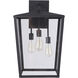 Olsen 3 Light 24 inch Midnight Outdoor Wall Lantern