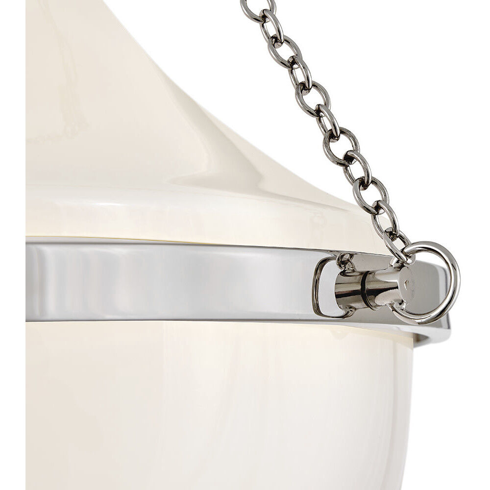 Collins 1 Light 20 inch Polished Nickel Semi-Flush Mount Ceiling Light, Medium