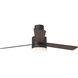 Era 52 LED 52 inch Midnight Black with Midnight Black/American Walnut reversible blades Indoor/Outdoor Ceiling Fan