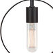Monocle 1 Light 8 inch Black and Gold Mini Pendant Ceiling Light