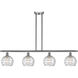 Ballston Deco Swirl 4 Light 48 inch Brushed Satin Nickel Island Light Ceiling Light, Ballston