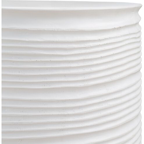 Borderline 18 X 13 inch Plaster White Drum Table