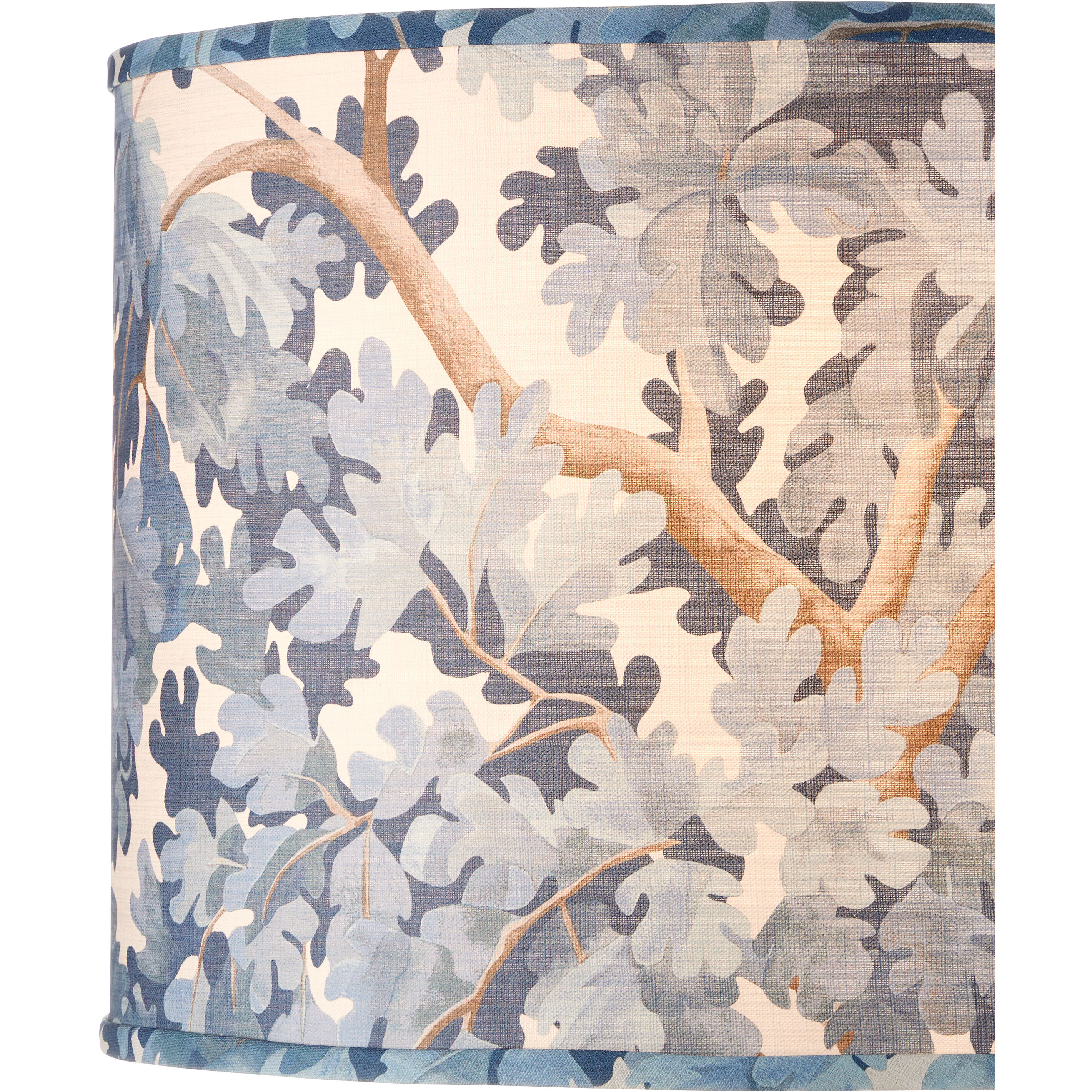 Woodland Blue/Brown/Ivory Drum Lamp Shade