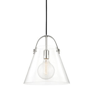 Karin 1 Light 13 inch Polished Nickel Pendant Ceiling Light