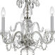 Traditional Crystal 3 Light 16 inch Polished Chrome Mini Chandelier Ceiling Light in Clear Italian
